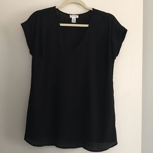 Maternity black dress shirt